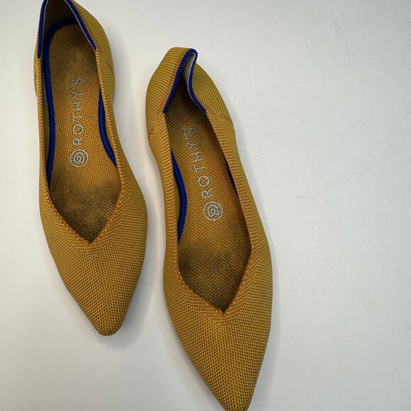 Rothy's Mustard The Point Ballet Flats - Picture 1 of 6